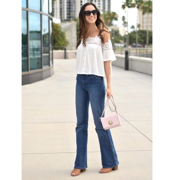 FOR LOVE & LEMONS White Lace Mesh Carmine Blouse L - Picture 3 of 15